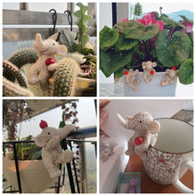 Load image into Gallery viewer, HomDSim Garden Statues Flowerpot Landscaping Tree-Hugger Fairy Plant Pot&Vase Hugger, Mini Decorative Climber Clingers (3Pack Elephant)