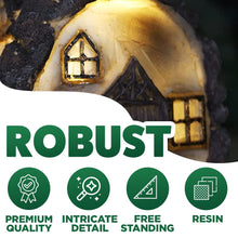 Load image into Gallery viewer, garden mile Solar Powered Light Up Log Fairy House Garden Solar Lighting Indoor Outdoor Ornament Wood Effect Resin Decoration - solar lights outdoor garden
