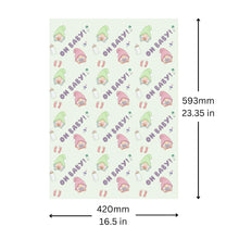 Load image into Gallery viewer, BeFindSee Baby Wrapping Paper - Gift Wrap - Baby Gonk - Baby Gnome