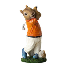 Load image into Gallery viewer, Darthome Golfing Squirrel Ornament Novelty Golf Swinging Animal Golfer Figurine Garden 28cm