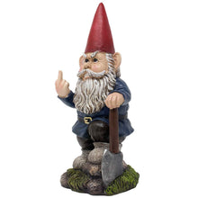 Load image into Gallery viewer, Home 'n Gifts Whimsical Gnome Flipping Off Middle Finger Mini Statue for Outdoor Garden Decor Sculptures As Funny Yard Decorations Or Unique Gifts for Gardeners