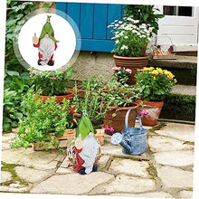 Load image into Gallery viewer, Toyvian Garden Gnome Statue Solar Light Outdoor Decoration Creative Gnome Figurine with LED Illumination for Unique Garden Ornaments for Lawn Patio Backyard Decor