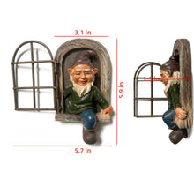 Load image into Gallery viewer, YWHWXB Elf Out The Door Tree Hugger,Garden Gnome Statue,Funny Garden Peeker Sculpture for Yard Garden Porch Decoration (5.9-Inch)