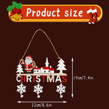 Load image into Gallery viewer, Thyonta 3 Pcs Wooden Christmas Ornaments Santa Snowman Reindeer Hanging Decorations with Hollow Design Crafted for Indoor Use Enhance Festive Atmosphere in Home & Dining Spaces