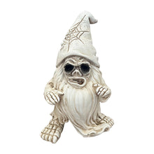 Load image into Gallery viewer, Vriusi Skeleton Gnome Decor, Skull Dwarf Sculptures, Resin Skeleton Gnomes, Retro Skeleton Gnomes, Skull Dwarf Figurines, Horror Halloween Ornaments, Garden Skeleton Gnomes, Halloween Garden Decor, Sk