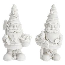 Load image into Gallery viewer, 2-Pack of Garden Gnome Paint Your Own, Polyresin, 13 cm