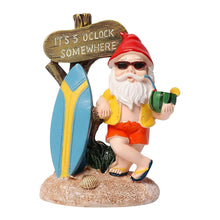 Load image into Gallery viewer, Aopek Garden Gnomes Outdoor Funny-It is 5 O'clock Somewhere Gnome Resin Garden Decor for Lawn, Patio, Yard - Indoor Dwarf Sculpture & Humor Gift