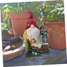 Load image into Gallery viewer, Happyyami 1pc Solar Gnome Light Garden Gnome Ornament Lamp Dog Themed Outdoor Decor for Lawn and Backyard Unique Design for Home Decoration