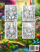 Load image into Gallery viewer, Garden Gnomes Coloring Book: Whimsical Gnome Designs with Beautiful Flowers, Cute Animals and Fantasy Scenes for Stress Relief and Relaxation