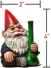 Load image into Gallery viewer, DWK 4" Happy Time Bunch Set of Four (4) Mini Gnomes with Bong Wine Beer and Pipe Party Favor Figurine Decor for Home and Office