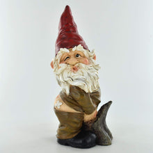 Load image into Gallery viewer, Gnome- Having a Widdle Fantasy Figure Home Decor Garden Ornament Joke Present Novelty Gift Comical H18.5cm
