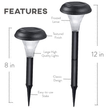 Load image into Gallery viewer, Solar Garden Lights for Outdoor – 10 Brightest Light Set - Transform Your Paths, Garden, Flowerbeds, Borders and Drive - Easy NO Wires Install - Double Waterproof Seal - Stylish Design and 30cm Tall