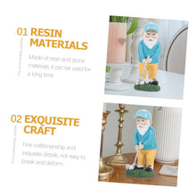 Load image into Gallery viewer, Yardwe Outdoor Gnome Garden Decor Miniature Golf Gnome Statue Resin Craft for Yard