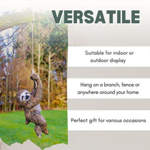 Load image into Gallery viewer, Garden Mile Eye-Catching Garden Ornaments Swinging Sloth Hanging Garden Statue with Strong Rope - Waterproof and Weatherproof Resin Garden Figurines for Indoor and Outdoor Yard Art Patio Lawn Decor