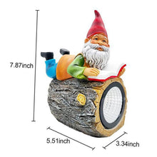 Load image into Gallery viewer, Toyvian Lawn Solar Lamp Garden Dwarf Statue Solar Powered Outdoor Light for Decoration Charming Resin Gnome Sculpture for Garden Courtyard and Patio