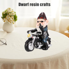 Load image into Gallery viewer, LUFEIS Gnome Statue, Riding Dwarf Statue, 13.5cm Outdoor Funny Garden Gnomes Decoration, Resin Dwarf Figurine Riding Motorcycle, Waterproof Gnome Figurine for Garden Yard Patio Lawn Decoration