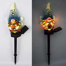 Load image into Gallery viewer, Solar Garden Gnome, Bee Gnome Statue, Garden Stake Lights, Solar Pathway Lights, Solar-Powered Bee Gnome Statue Decorative for Outdoor Garden Lights, 5.71x3.74 Inches,