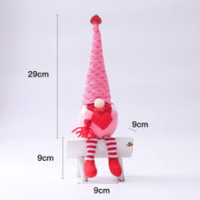 Load image into Gallery viewer, 2PCS Valentines Decorations Gonk with LED Light Gnome Gonk Decorations Mr. and Mrs.Handmade Plush Doll Valentines Scandinavian Tomte Holding Heart Gonk Gifts for Valentine's Day Novelty Table Ornament