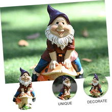 Load image into Gallery viewer, SUPVOX 1Pc Outdoor Garden Resin Dwarf Statue Decorative Gnome Figurine for Home and Patio Durable Design for Garden Ornamentation for Family