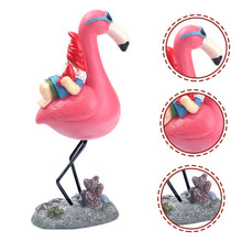 Load image into Gallery viewer, SUPVOX Naughty Gnome Statue Flamingo Wear Resistant Resin Dwarf Garden Ornament for Outdoor Lawn and Lightweight for Courtyards and Parties