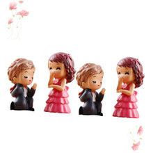 Load image into Gallery viewer, ifundom 1set Miniature Couples Ornament of Creative Resin and Plastic Figures for Mini Garden Decoration for Micro Landscapes Succulents and Home Decor 2pairs