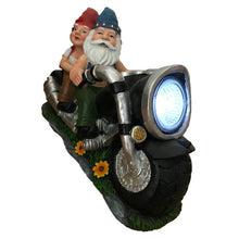 Load image into Gallery viewer, CT DISCOUNT STORE Biker Gnomes Couple On Motorcycle - Outdoor Cute Figurine Statues, Gnome Outdoor, Biker Couple in Love, Make Your Home and Garden More Fun, Great Gift