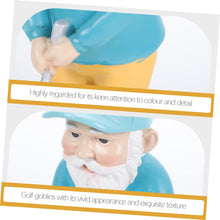 Load image into Gallery viewer, Sosoport Golf Gnome Statue Resin Garden Decor Gnome Ornaments Outdoor Statue for Yard