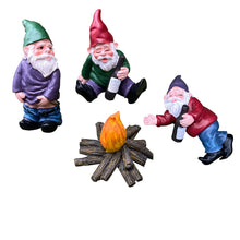 Load image into Gallery viewer, EJWCIG Funny Garden Gnomes Statues Drunk Peeing Naughty Inappropriate Yard Lawn Gnomes Outdoor Decorations Patio Decor (Bonfire)