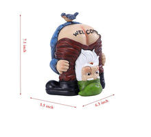 Load image into Gallery viewer, LENHINOR Garden Gnome Statue, Garden Decor,Gnomes Decorations for Yard, Funny Garden Bird Welcome Figurines for Outdoor Patio, Lawn, Yard Art Decoration ,Christmas Garden Gifts
