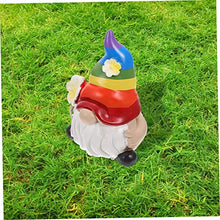 Load image into Gallery viewer, DECHOUS 2pcs Garden Gnome Unique Design Gnome Doll Figurine Outdoor Landscape Adornment Courtyard Decor Resin for Yard