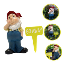 Load image into Gallery viewer, POPETPOP 2sets Outdoor Resin Gnome Decoration Labels Cute Red-hatted Garden Gnome for Lawn Patio and Courtyard and Lightweight Garden Ornament