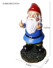 Load image into Gallery viewer, Funny Garden Gnomes, Colorful Garden Ornaments Double Middle Finger Outdoor Naughty Resin Gnome Figurine Gift 13.97cm