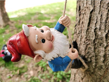 Load image into Gallery viewer, LYQTloml Climbing Gnomes Tree Decor - Cute Gnome Garden Statue Art Resin Dwarf Sculpture for Yard Outdoor Decoration Ornaments
