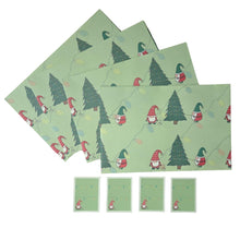 Load image into Gallery viewer, BeFindSee Festive Holiday Paper - Gift Wrap - Festive Gonk - Festive Gnome