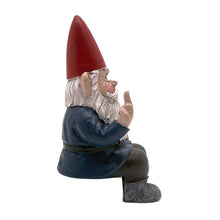 Load image into Gallery viewer, Angry Garden Gnome with Middle Finger, Shelf Sitting Figurine, Naughty Décor, Funny Gift, 7.15 Inches