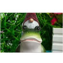 Load image into Gallery viewer, Garden Gnome Decor, Gnome Riding Frog Resin Sculpture, Miniature Faceless Ornament, Compact Whimsical Decoration, Ideal for Yard, Living Room, Backyard, Lawn, Bedroom and Desk