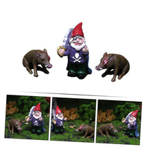 Load image into Gallery viewer, Happyyami 1set Creative Pirate Gnome Resin Figurine Pig Statues for Garden Decoration Unique Outdoor Ornament for Halloween and Holiday Decor