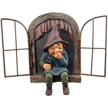 Load image into Gallery viewer, Elf out of Door Garden Tree Hugger, Mini Garden Gnome Tree Sculpture Dwarf Statue Tree Peeker Yard Art for Yard Garden Decoration, Ornament for Indoor Outdoor (Woman)