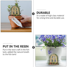 Load image into Gallery viewer, Happyyami 4pcs Fairy Door and Windows for Trees Miniature Gnome Home Dwarf Elf Tree Faces Decor Fairy Garden Sculpture Lawn Ornament for Fish Tank Aquarium Landscape