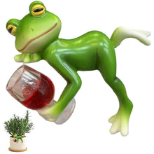 Load image into Gallery viewer, DAGLLGEW Garden Ornaments Outdoor Frog Statue Resin Frog Decor Hanging Plant Decorations for Flower Pot Patio Yard Lawn Ornament Garden Gnomes