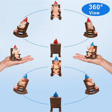 Load image into Gallery viewer, SepApr88 Garden Gnomes, Funny Naughty Naked Gnomes Figurines in Rocking Chair, Outdoor Garden Yard Lawn Statues, Middle Finger Resin Decor for Home Office(2Pcs, Sitting)