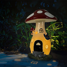 Load image into Gallery viewer, coonoe Fairy Houses for Outside - Solar Light Garden Decor, Solar Garden Decor, Waterproof Yard Mushroom Ornaments for Patio Lawn, Christmas, Birthdays, Unique Gift Ideas for Gardening Mom & Grandma
