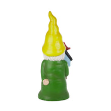 Load image into Gallery viewer, Alpine Corporation 24" H Gnome Place Like Home Indoor/Outdoor Garden Gnome Statue, Green/Yellow