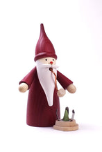 Load image into Gallery viewer, Seiffener Volkskunst Incense Smoker Erzgebirge Gnome | 16 cm | Ore Mountains Wooden Art Christmas | 12301/1 | Traditional Gnome Red