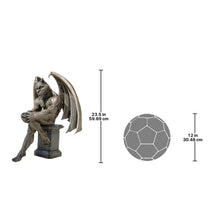 Load image into Gallery viewer, Design Toscano DB383050 Socrates the Gargoyle Thinker Outdoor Garden Statue, Polyresin, Two Tone Stone, 59.5 cm, Brown, One Size