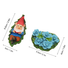 Load image into Gallery viewer, 2pcs Garden Gnomes Statues Outdoor Funny, Reading Book Garden Gnome Flower Bush Statue Gnome Figurines Gnomes Lawn Ornaments