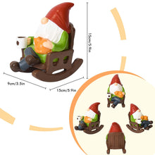 Load image into Gallery viewer, Eremaoy Funny Garden Gnome, Garden Ornaments Outdoor Statue Drinking Coffee Rocking Chair Gnome, Christmas Gnomes Decorations for Yard Home Indoor Outdoor Patio Lawn