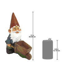 Load image into Gallery viewer, Design Toscano Wheelbarrow Willie Garden Gnome Statue Bird Feeder, 30 cm, Polyresin, Full Color