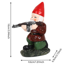 Load image into Gallery viewer, Funny Garden Gnomes 3.9'' Tall Naughty Gnome Garden Gnome with Gun Statue Waterproof Resin Gnomes Decor for Patio, Yard, Lawn Style 2, Funny Garden Gnomes