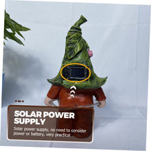 Load image into Gallery viewer, Happyyami Solar Garden Dwarf Statue Outdoor Resin Lawn Lamp Unique Lighting Atmosphere Energy-Saving Solar Powered Design for Decoration and Landscape Enhancement